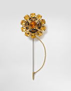 Dolce & Gabbana Sicily Brooch with Madera Quartz, Smoky Quartz, and Citrines