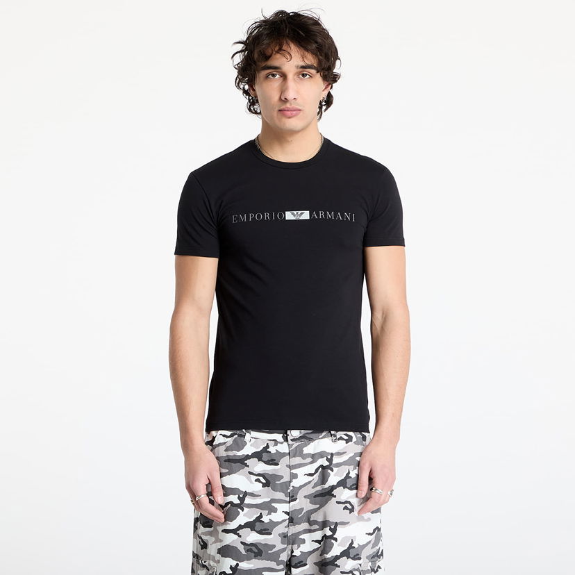 Тениска Emporio Armani Knit Crew Neck T-Shirt Черно | 111971 4F525 00020