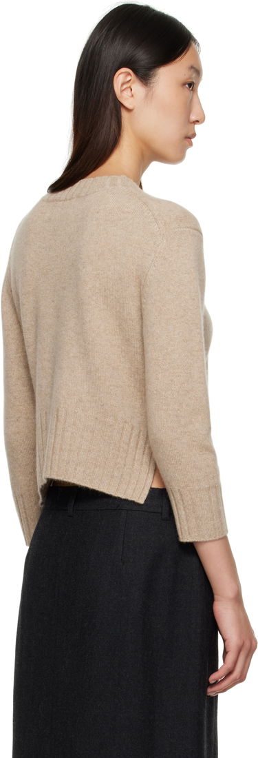 Пуловер Loulou de Saison Loulou de Saison Mora LDS Cropped Cashmere Sweater Бежово | MORA LDS, 2