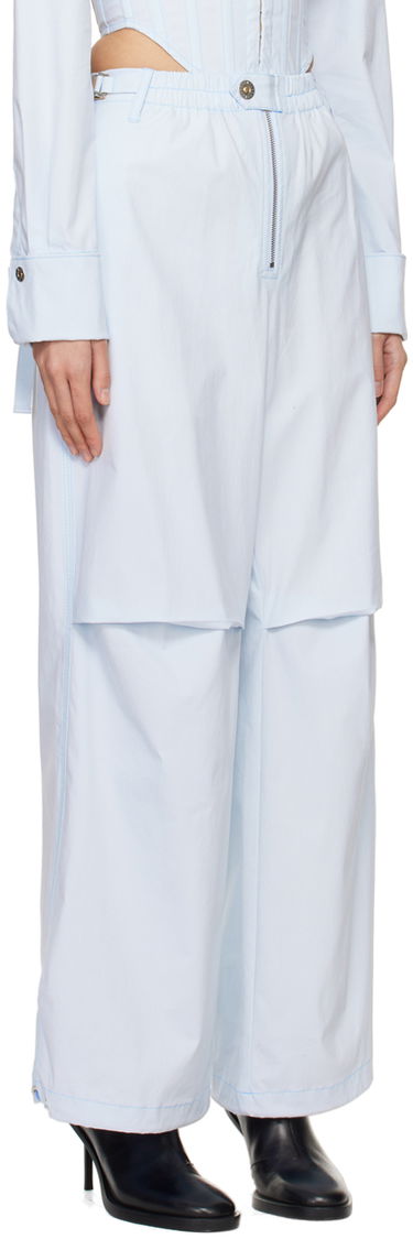 Панталони Dion Lee Flight Zippered Wide-Leg Trousers Синьо | C2187PS24, 1