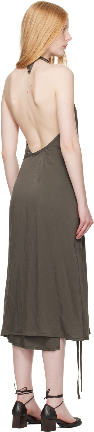 Pокля LEMAIRE Lemaire Apron Midi Dress Зелено | DR1108 LF1388, 2