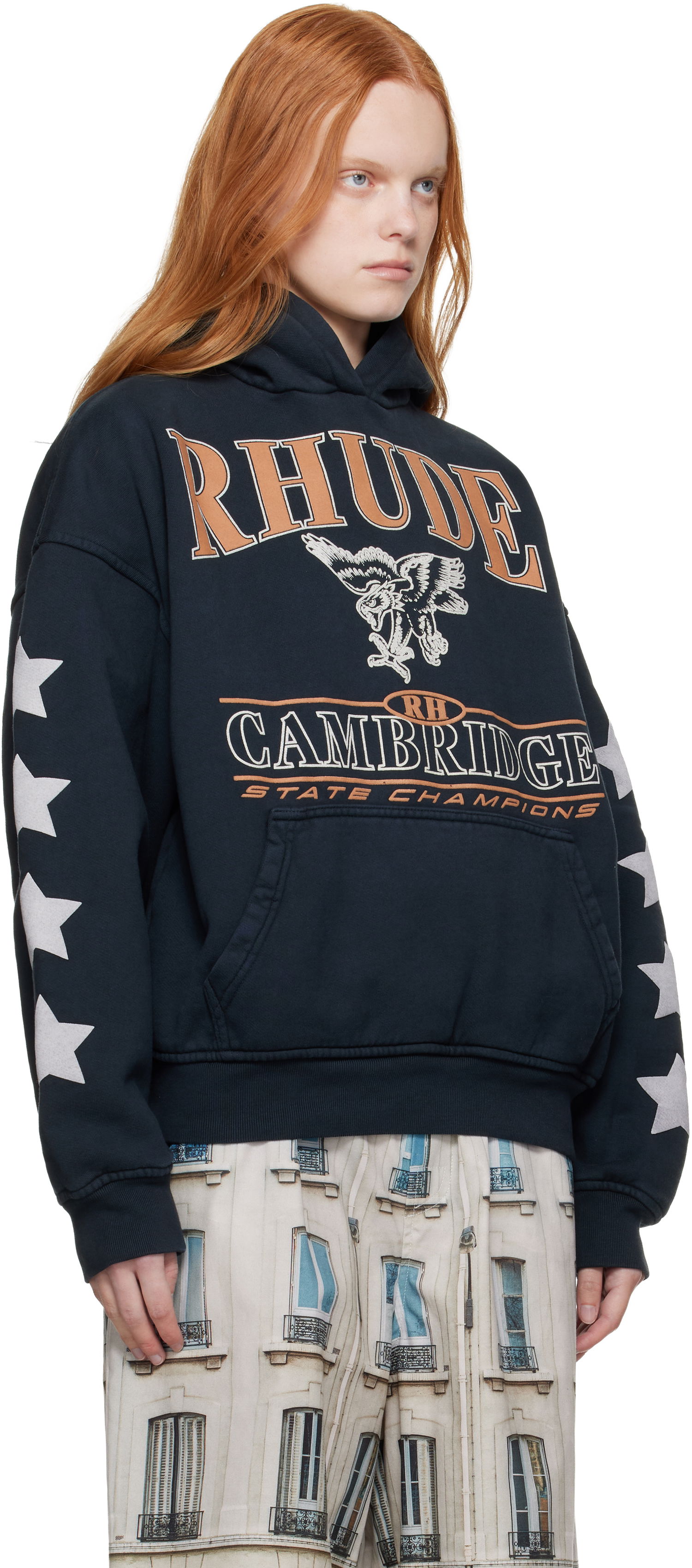 Суитчър Rhude Rhude 'Cambridge State Champions' Graphic Hoodie Тъмно синьо | RHPF25HO10012, 1