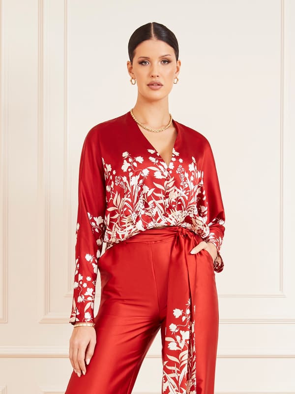 Риза GUESS Marciano All Over Print Top Червено | 4RGH227014A, 0