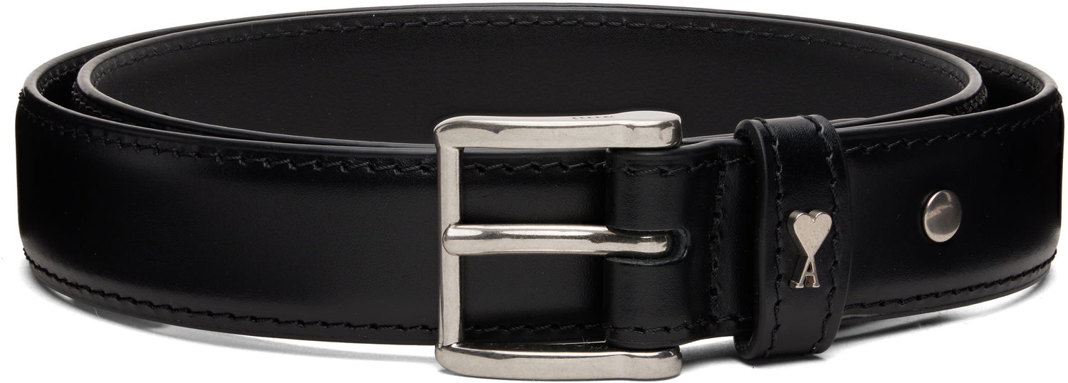 Колани AMI Ami de Cœur Leather Buckle Belt Черно | E25UBL029.AL0104, 0