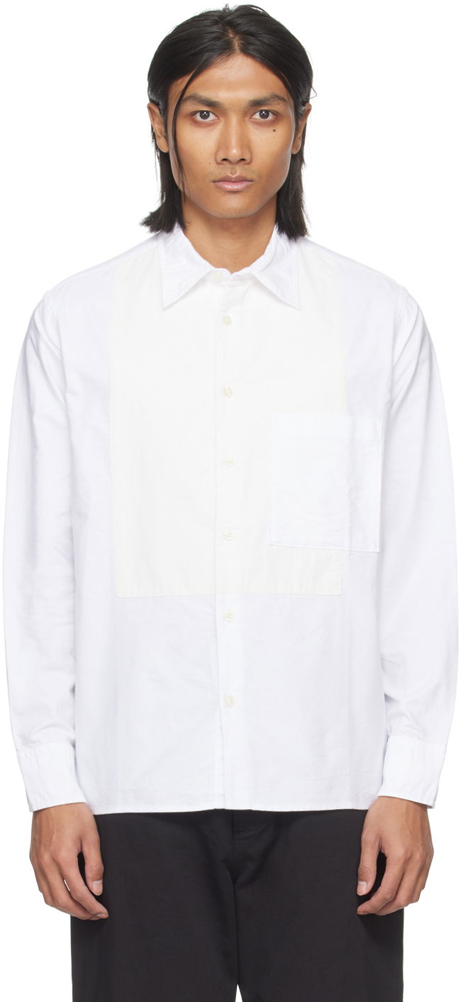 Риза Universal Works Universal Works Bib Front Shirt Бяло | P2950, 0