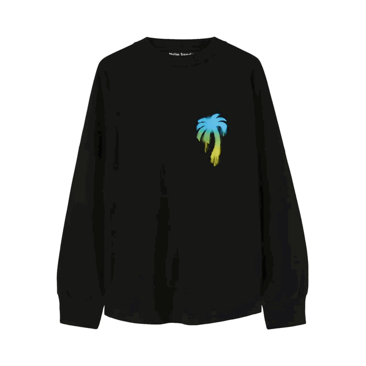Тениска Palm Angels Sprayed Palm Logo Over Tee Черно | PMAB001F22JER0031055, 0