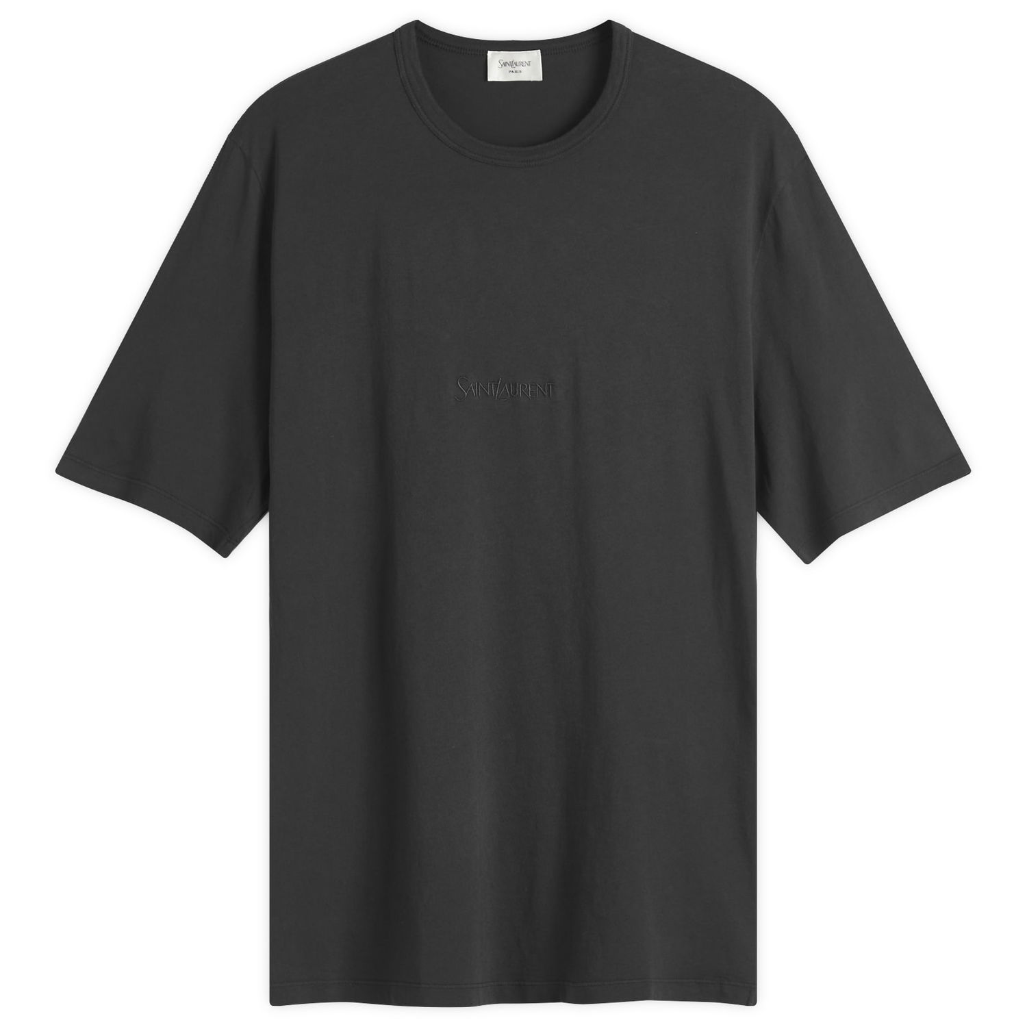 Тениска Saint Laurent Saint Laurent Tonal Logo T-Shirt, Size Large Черно | 818535-YBHD2-1025, 0