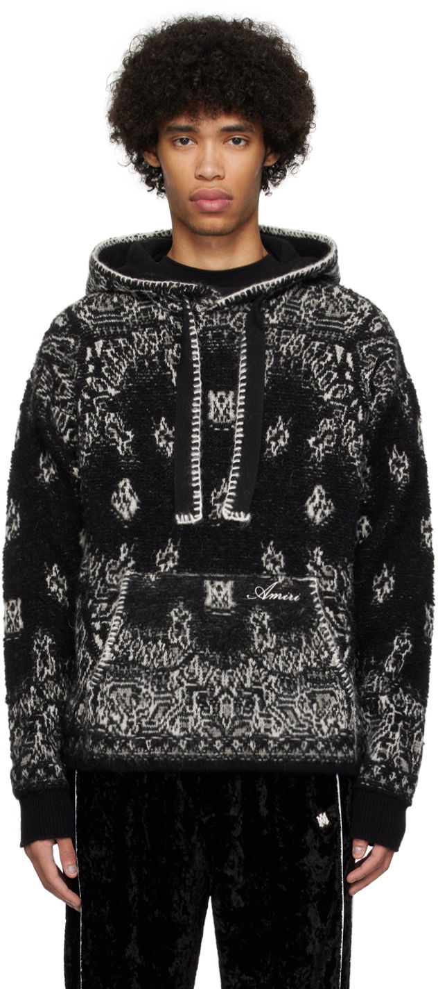 Суитчър AMIRI Bandana Hoodie Черно | PS24MKH002