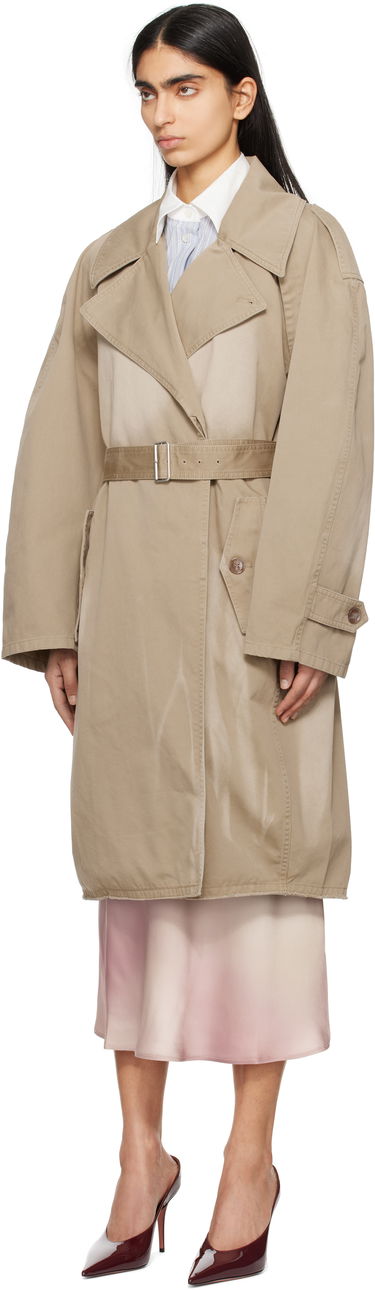 Тренчкот Acne Studios Acne Studios Belted Trench Coat Бежово | A90630-, 3