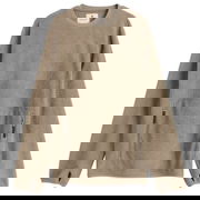 Textured Thermo Control Crew Neck Pullover with Zippered Pockets and Thumbholes