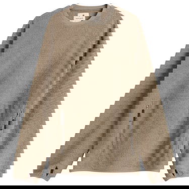 Суитчър Snow Peak Textured Thermo Control Crew Neck Pullover with Zippered Pockets and Thumbholes Бежово | SW-25AU0050-GRY, 0