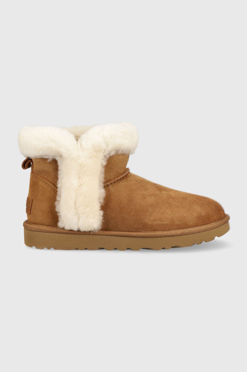 Кецове и обувки UGG Classic Mini Heritage Fluff Boots Кафяво | 1130590.CHE, 0