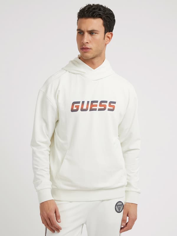 Суитчър GUESS Front Logo Hooded Sweatshirt Бяло | Z3GQ16KBNU2