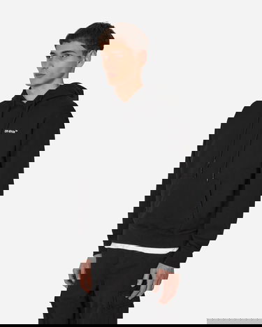 Суитчър Off-White Logo Slim Hooded Sweatshirt Black Черно | OMBB097C99FLE007 1001, 2