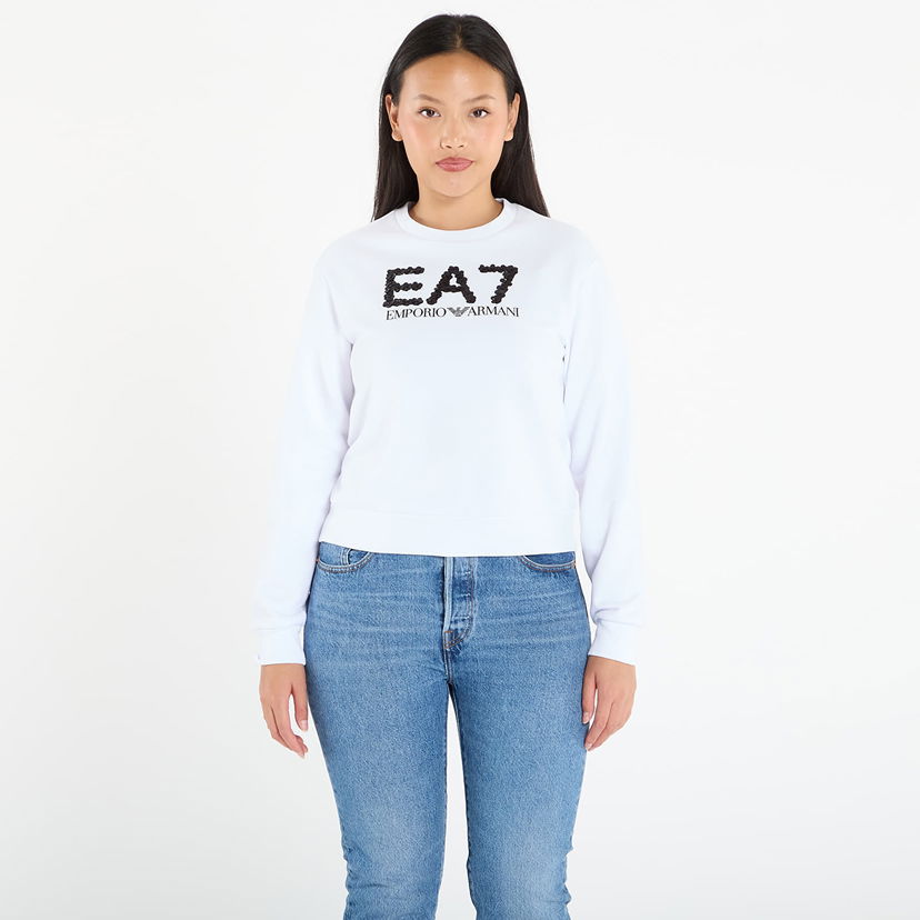 Суитчър Emporio Armani EA7 Emporio Armani Train Logo Series Sweatshirt Бяло | 7W000542AF16442U0008