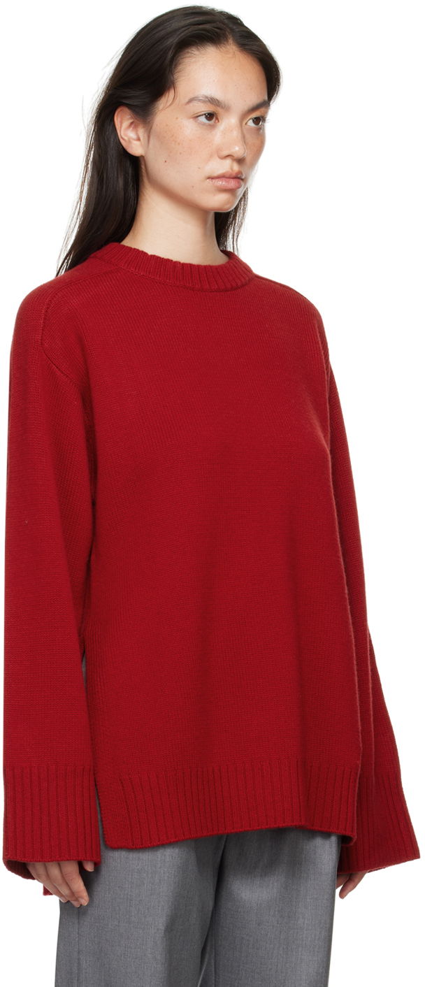 Пуловер Loulou de Saison Loulou de Saison Safi Ribbed Knit Sweater Червено | SAFI, 1
