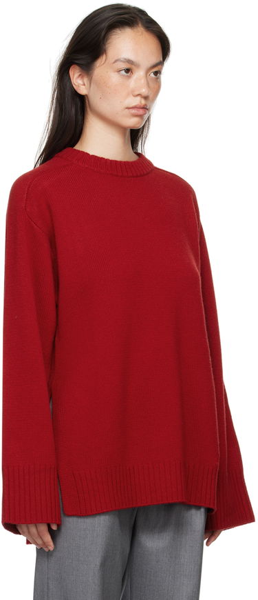 Пуловер Loulou de Saison Loulou de Saison Safi Ribbed Knit Sweater Червено | SAFI, 1