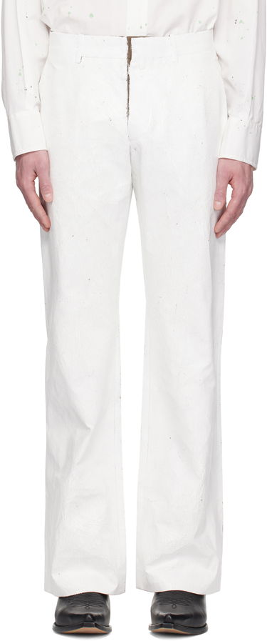 Панталони Maison Margiela MM6 Maison Margiela Painted Trousers Бяло | SH2KA0026 M35437, 0
