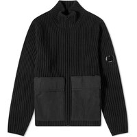 Суитчър C.P. Company Lambswool Mixed Zip Hoodie Черно | 15CMKN226A-005504M-999, 1