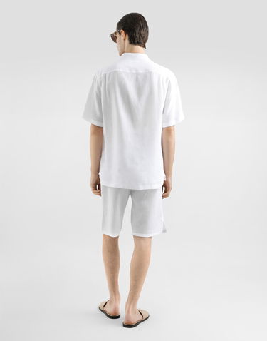 Риза Dolce & Gabbana Dolce & Gabbana Linen Shirt With Logo Embroidery Бяло | G5JH9ZFU4IKW0800, 2