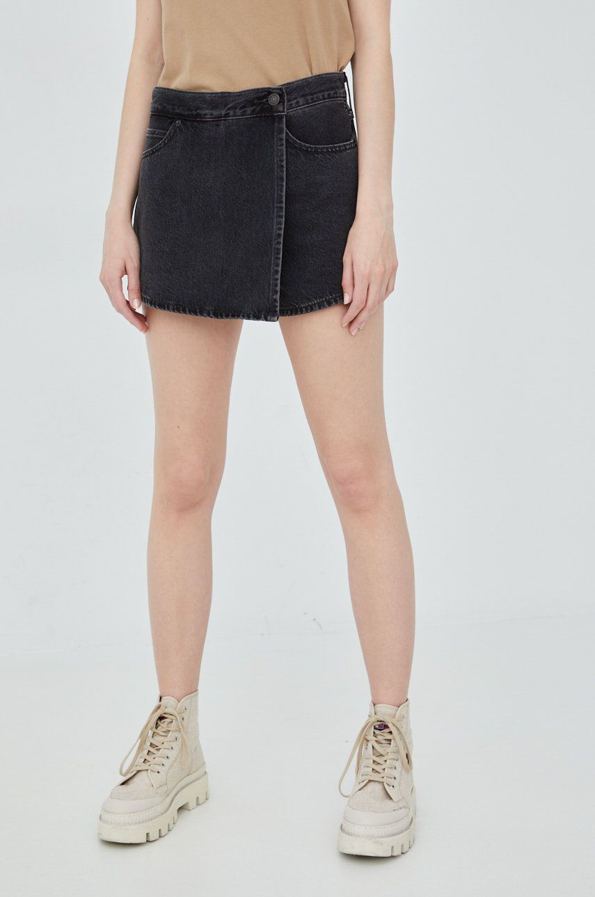 Пола Levi's High Waist Denim Wrap Skort Черно | A3534.0001, 0