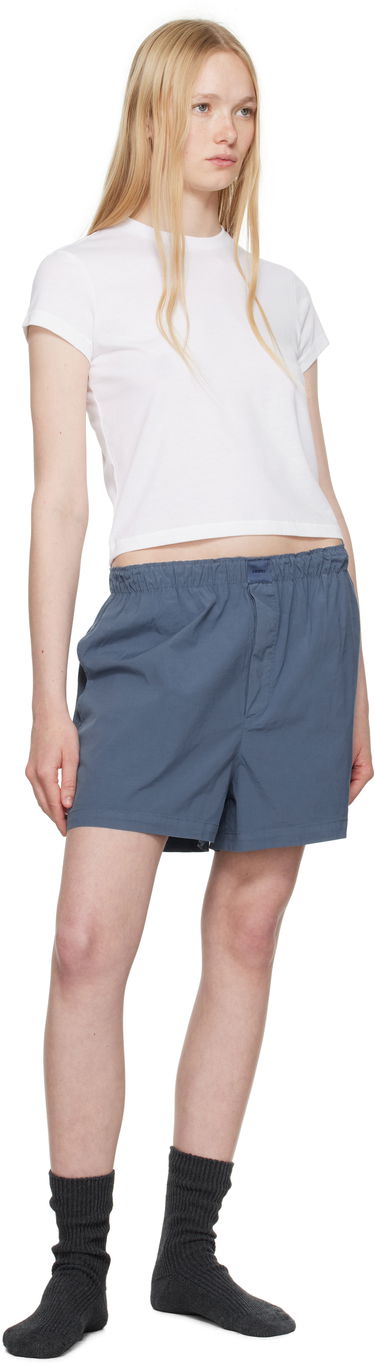 Къси панталони SKIMS SKIMS Cotton Poplin Boxers Синьо | BO-SHO-7995W, 3