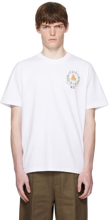Тениска Casablanca Casablanca 'Casa Way' Graphic T-Shirt Бяло | MPF25-JTS-001-26-EX-FLANNELS, 0