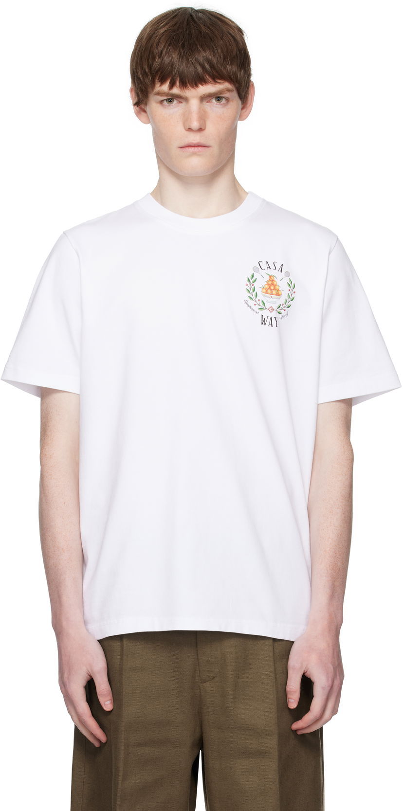 Тениска Casablanca Casablanca 'Casa Way' Graphic T-Shirt Бяло | MPF25-JTS-001-26-EX-FLANNELS