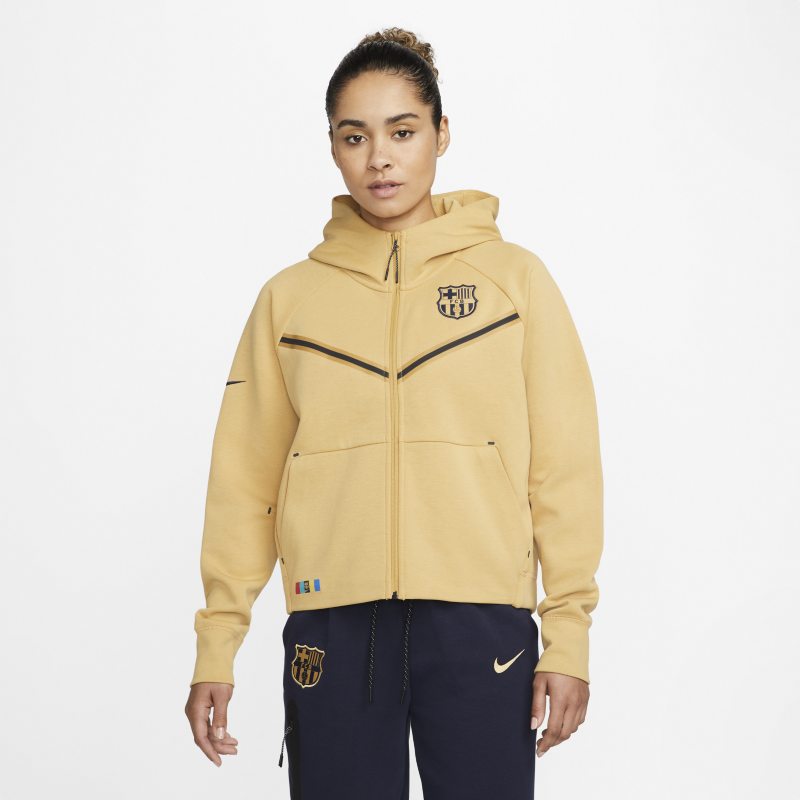 Суитчър Nike F.C. Barcelona Tech Fleece Windrunner Full-Zip Hoodie Бежово | DN3846-714, 0
