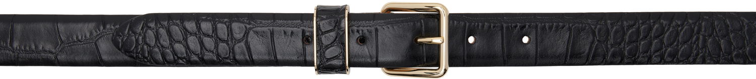 Колани A.P.C. Anastasia Barbieri Edition Elsa Croc-Embossed Leather Belt Черно | PXBLJ-F65217, 0