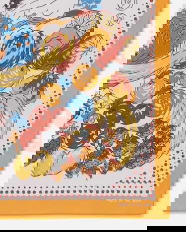 Шал KAPITAL Bandana with Fruit and Figures Print Жълто | EK-625BAA ORANGE, 4