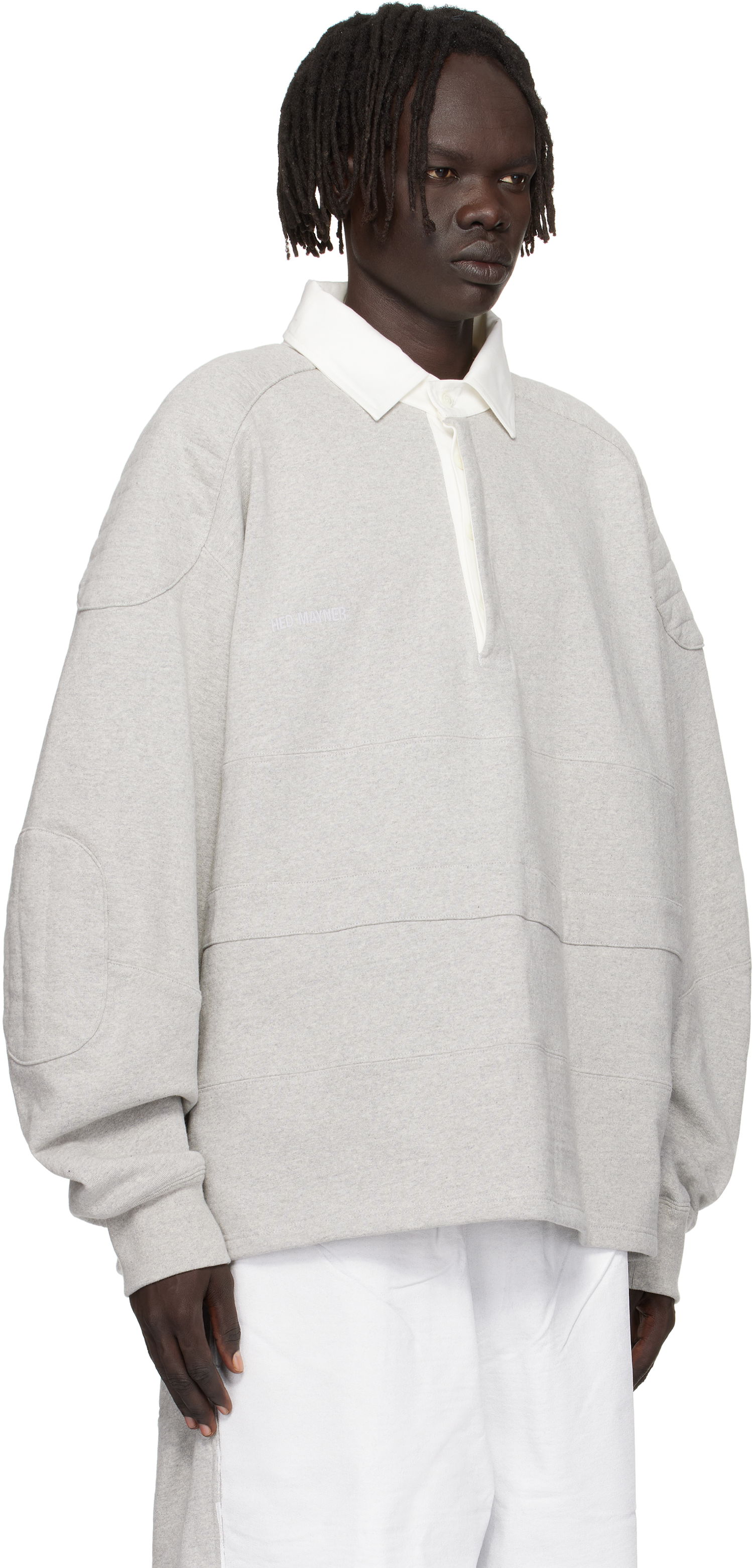Поло тениска HED MAYNER Hed Mayner Paneled Polo Сиво | HMMB72021R-HB211, 1
