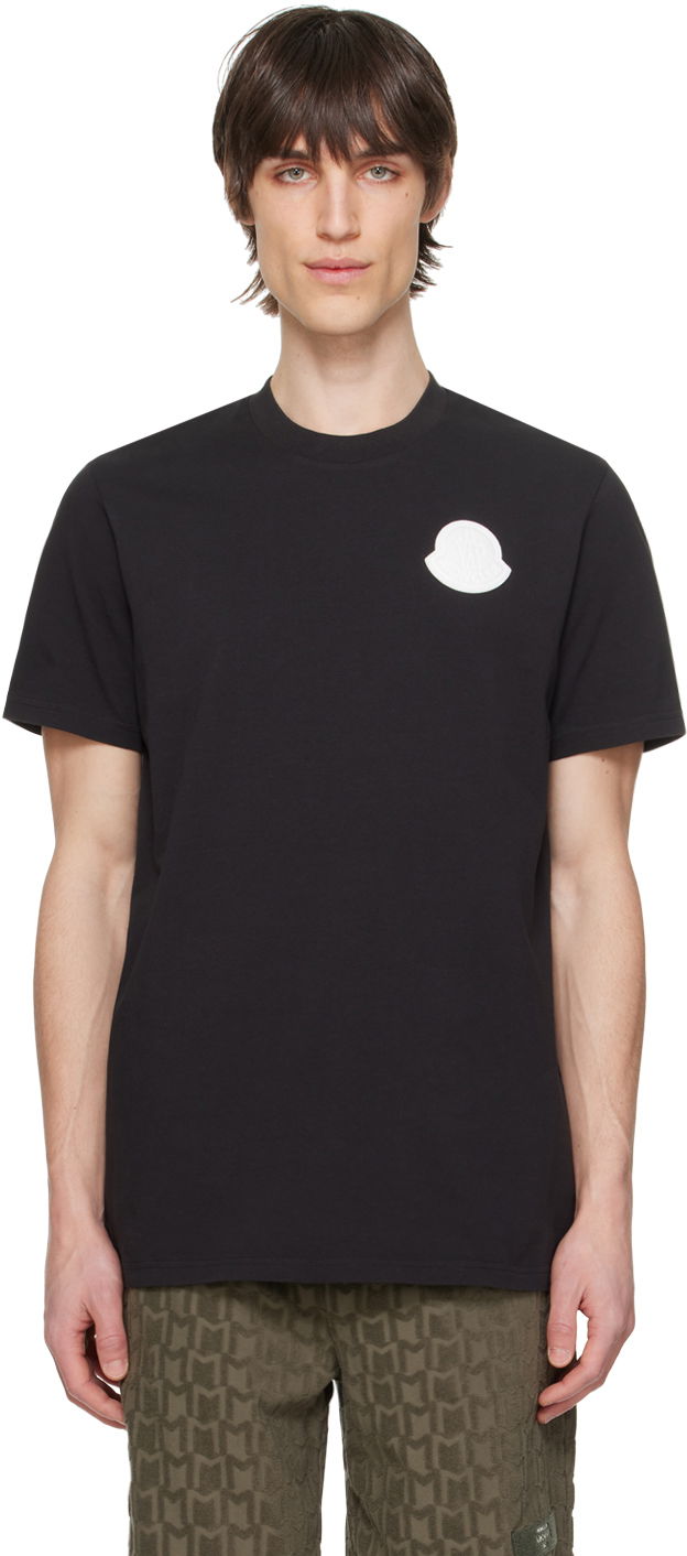 Тениска Moncler Black Patch T-Shirt Черно | J10918C0004583927, 0