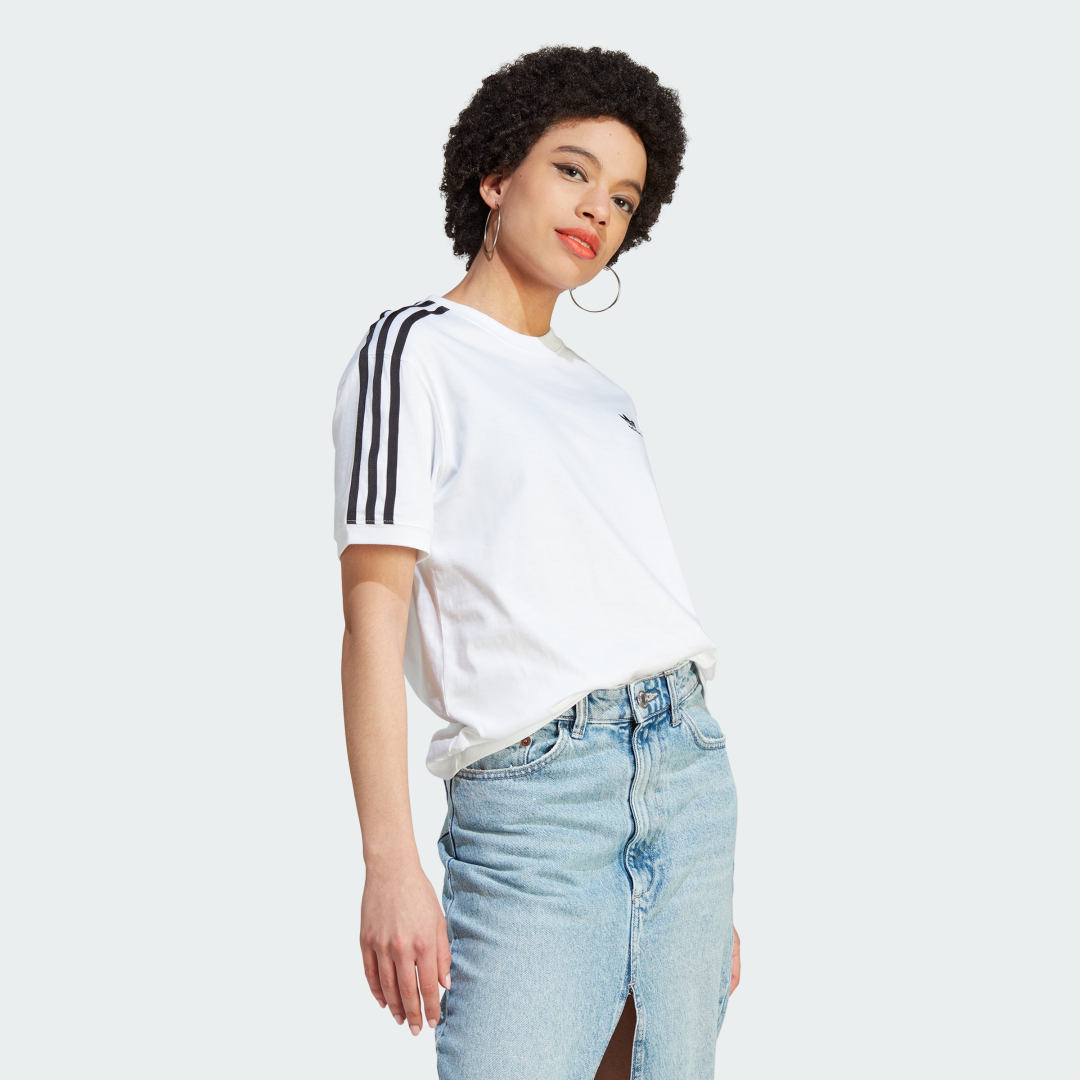 Тениска adidas Originals Adicolor Classics 3-Stripes Tee Бяло | IK4050, 1