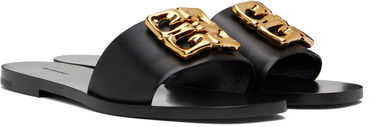 Грижа за обувките Givenchy Givenchy 4G Flat Sandals Черно | BE3090E25Q001, 3
