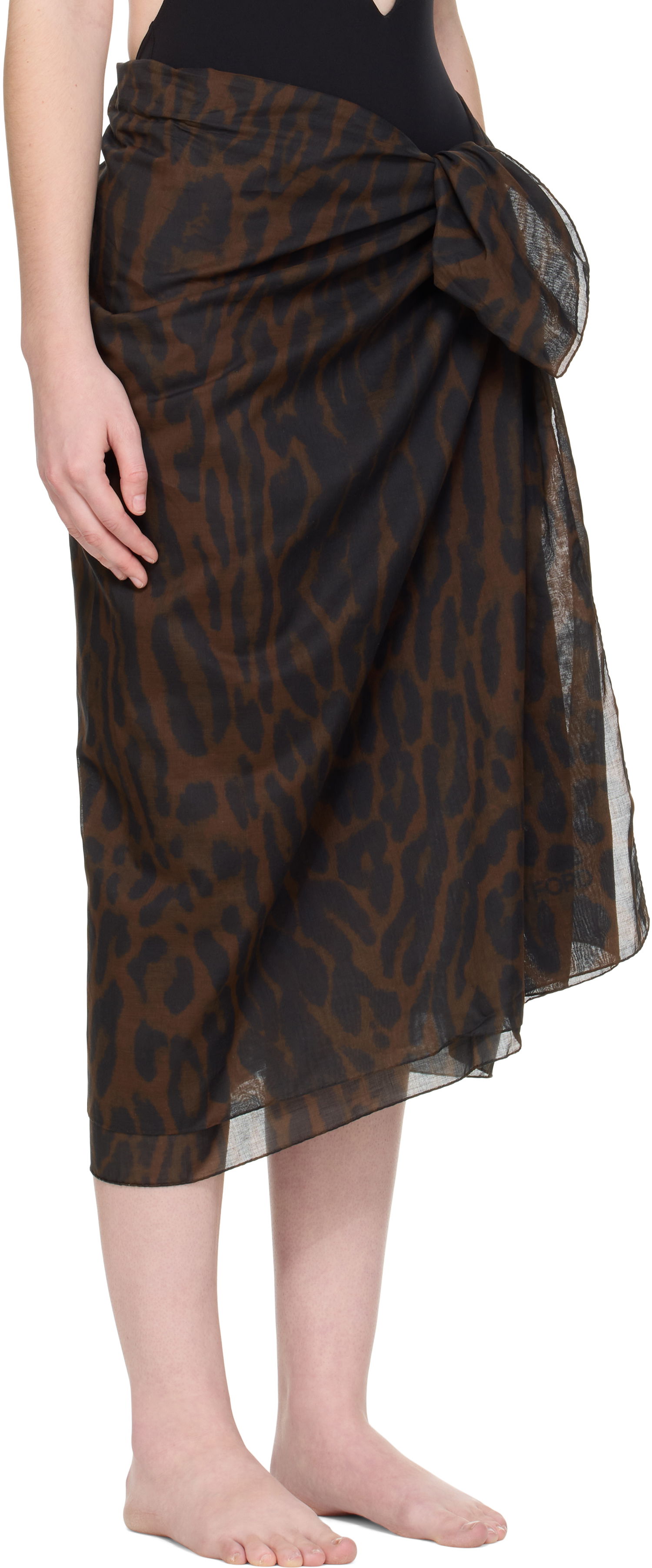 Бански Tom Ford Tom Ford Pareo Wrap Cover-Up Skirt Кафяво | PAR001-FAP244, 1