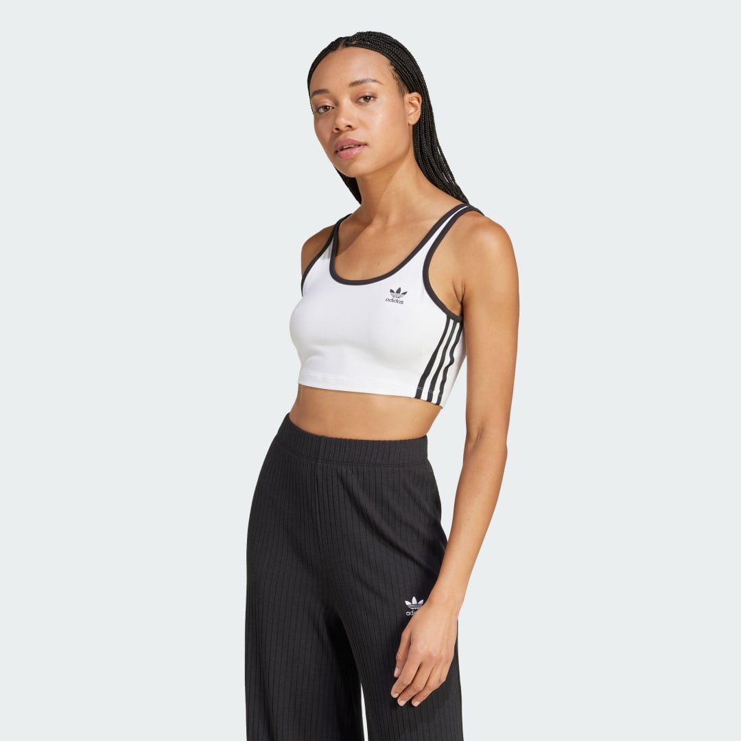 Потник adidas Performance 3-Stripes Sports Bra Бяло | JD4613, 0