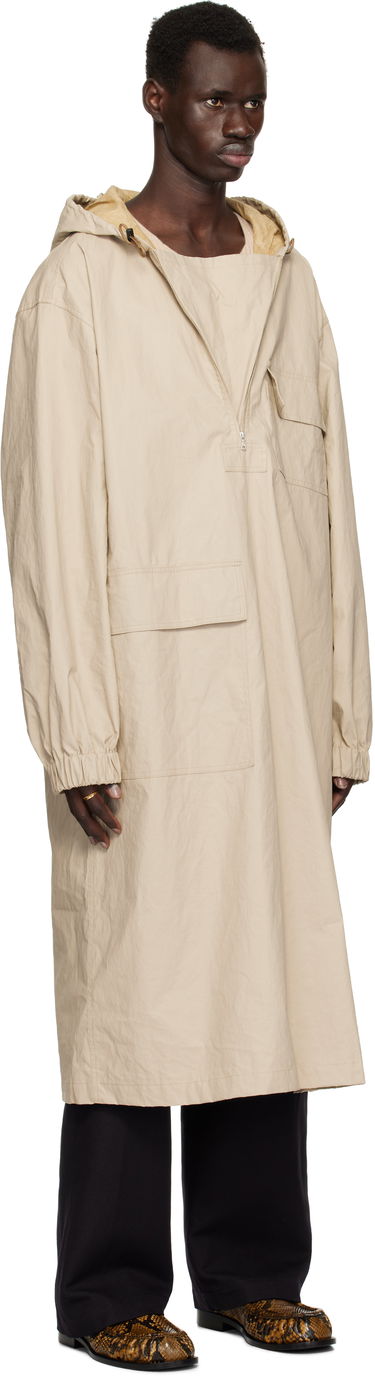 Дъждобран Dries Van Noten Dries Van Noten Half-Zip Hooded Coat Бежово | 251-020508-1285, 1