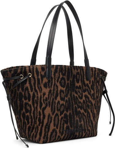 Голяма пазарска чанта Tom Ford Tom Ford Jacquard & Calfskin Large Tote Кафяво | L1876-TSY057G, 1