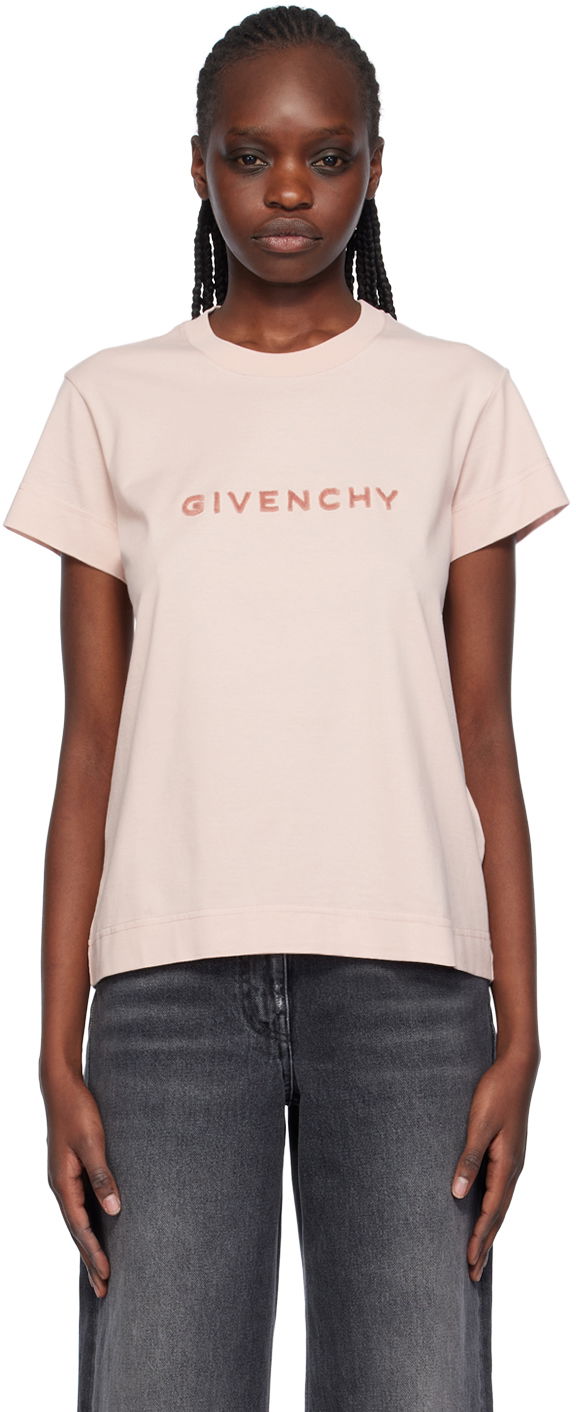 Тениска Givenchy Fitted T-Shirt Розово | BW707Y3Z85682