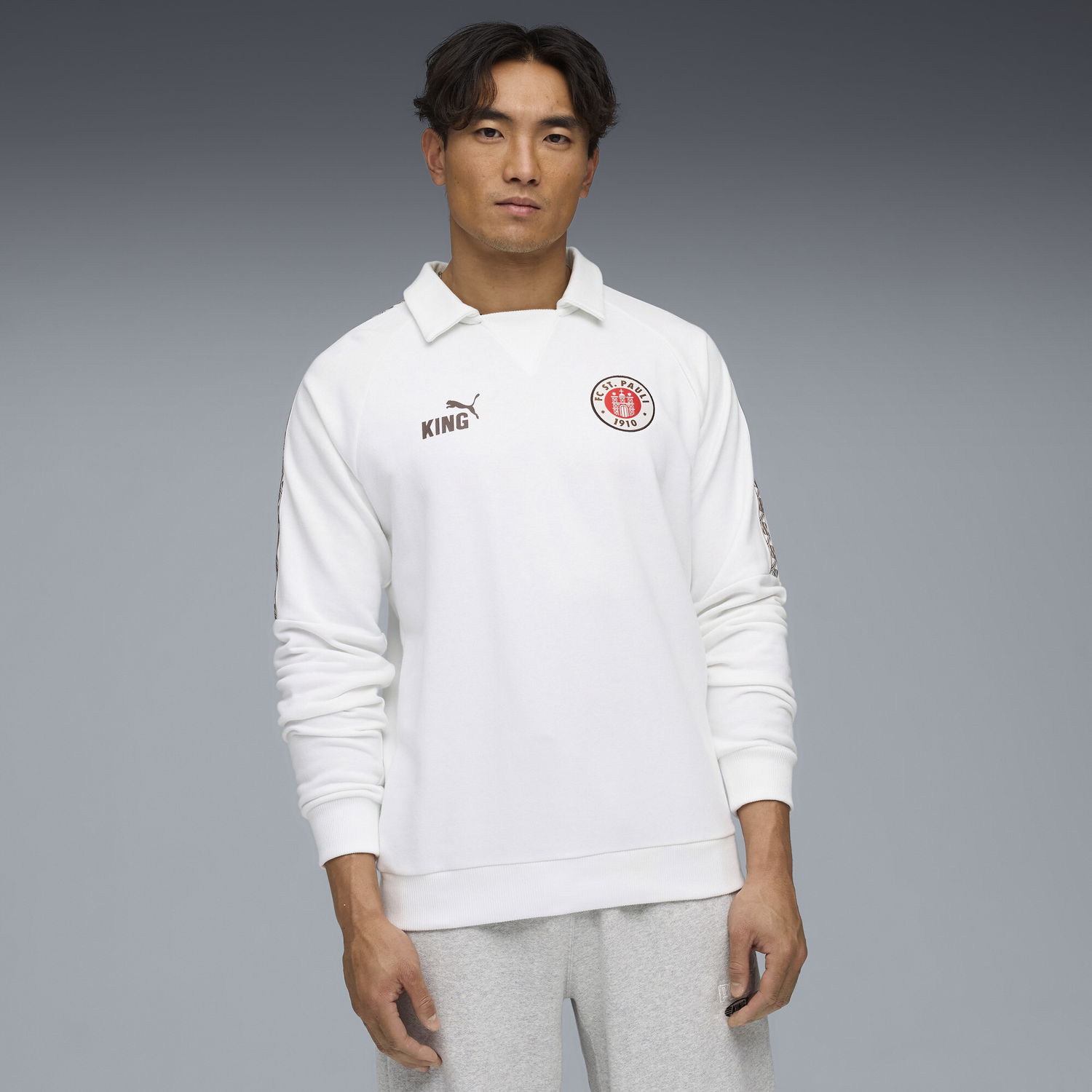 Поло тениска Puma FC St. Pauli KING Men's Training Polo Shirt Бяло | 783600_02, 1