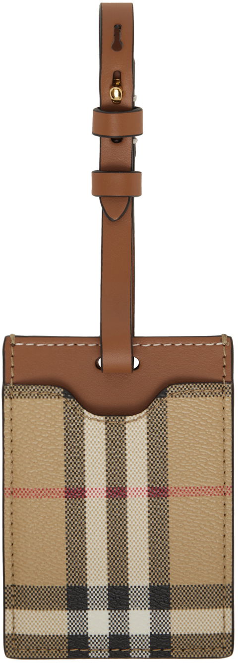 Ключодържатели Burberry Check Luggage Tag Бежово | 8073976, 0