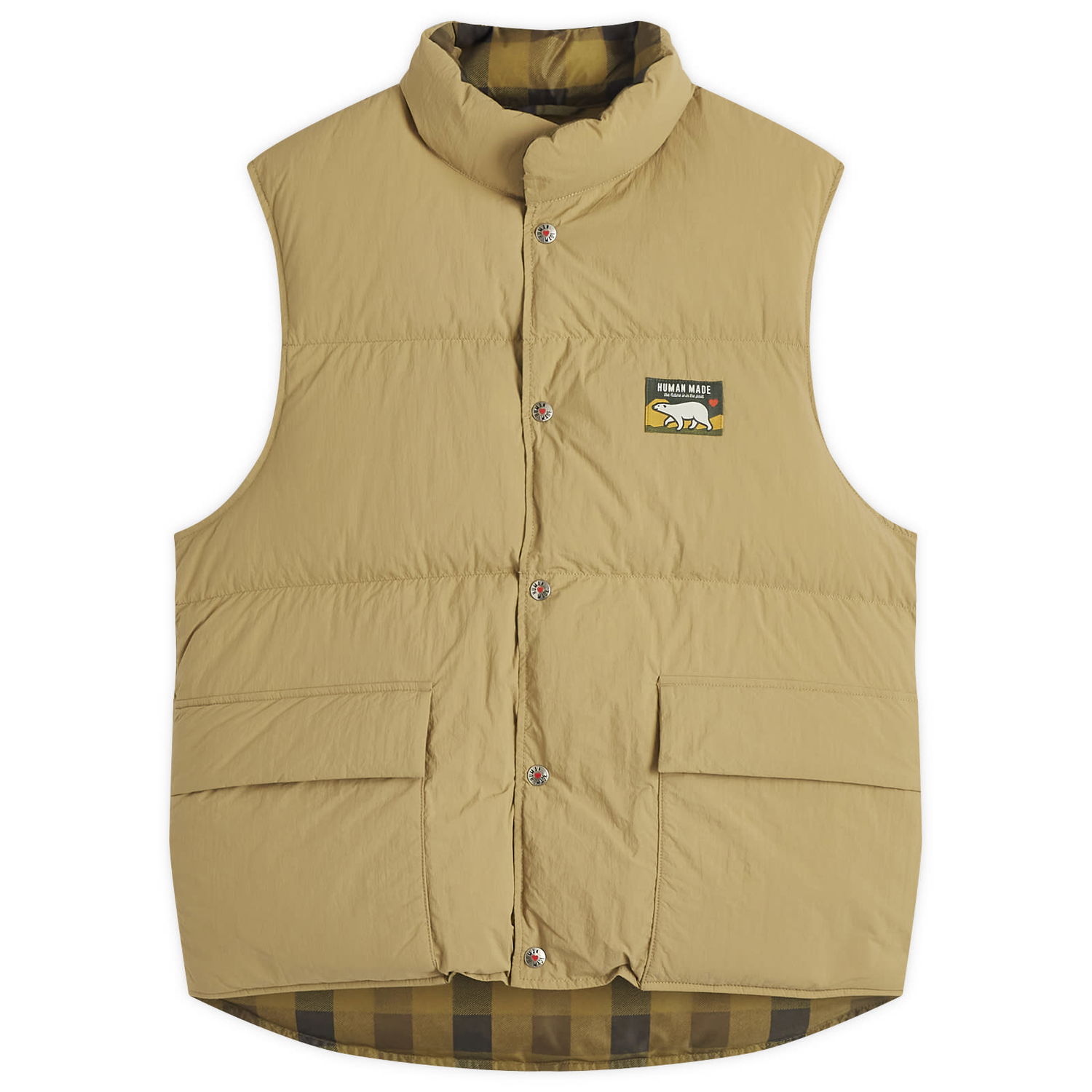 Жилетка Human Made Reversible Down Vest with Logo Patch Бежово | HM28JK034-BG, 0