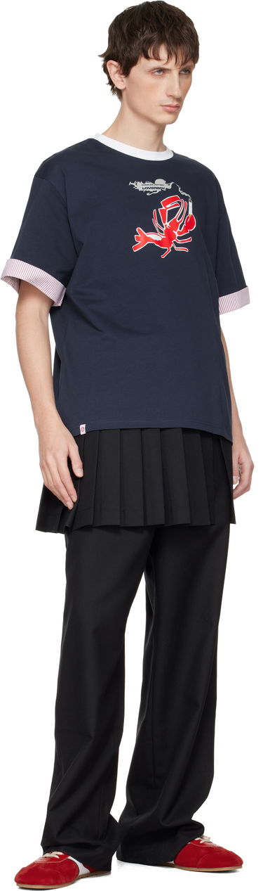 Тениска Charles Jeffrey Loverboy Charles Jeffrey LOVERBOY Turn Up Lobster Print T-shirt Тъмно синьо | 052080502, 3