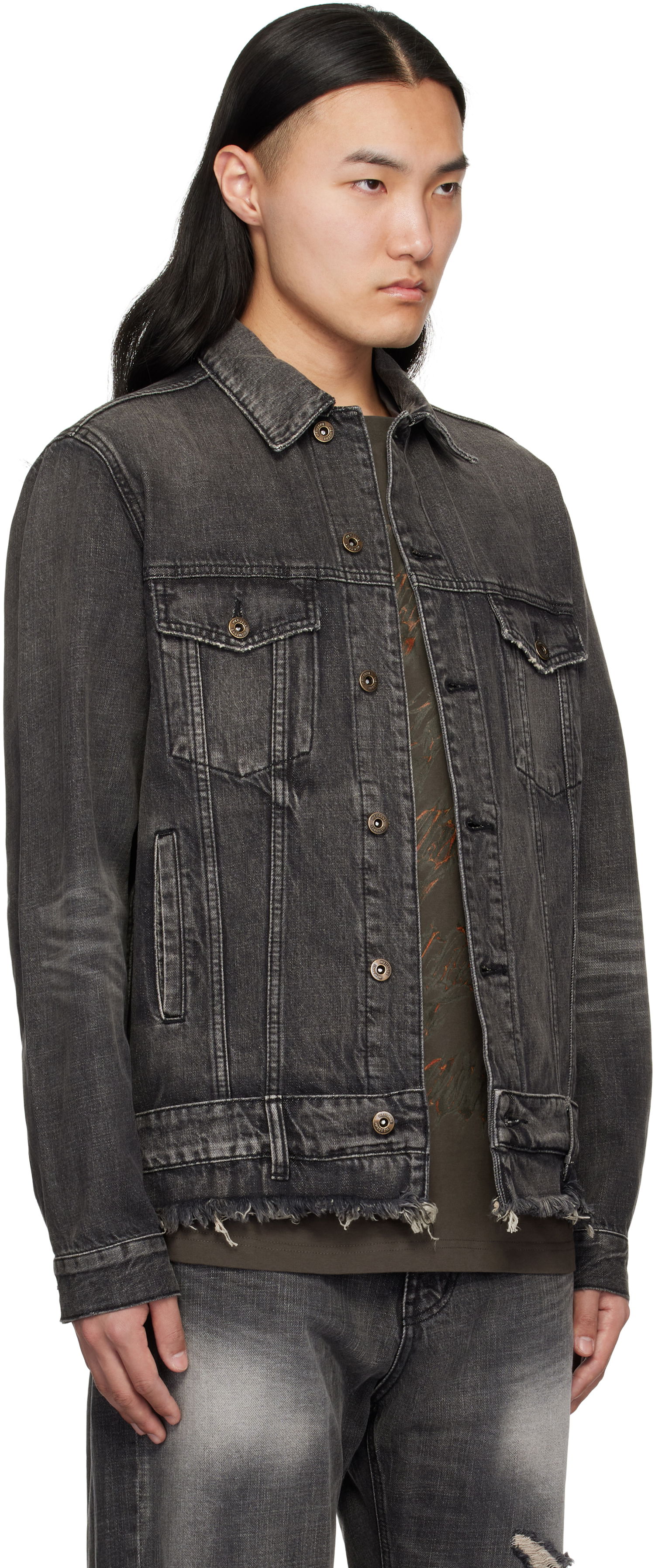Яке We11done We11done Denim Trucker Jacket Сиво | WD-DJ0-25-308-U-BK, 1