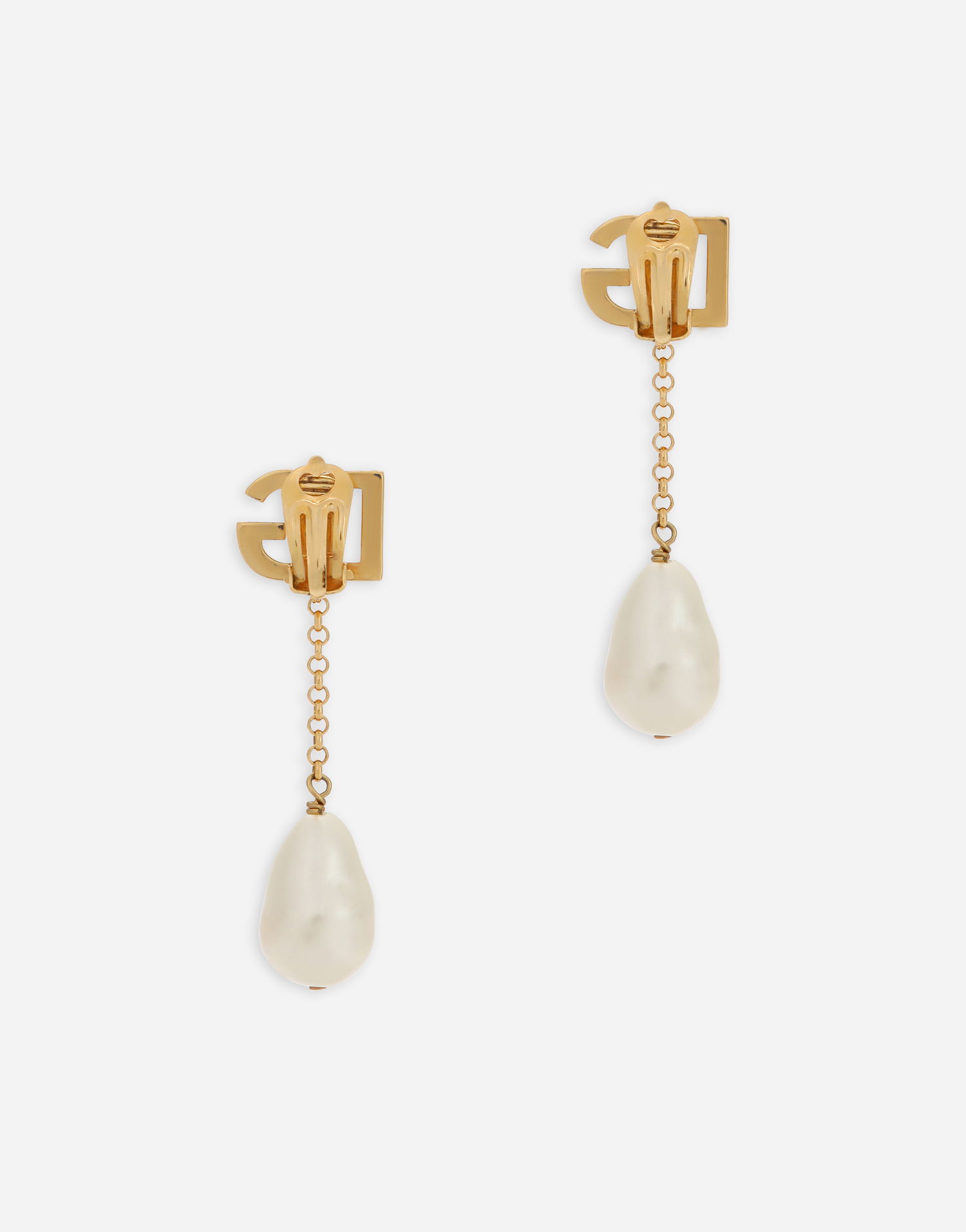 Обеци Dolce & Gabbana Dolce & Gabbana Gold Metal Dg Logo Pearl Drop Earrings Металик | WEP2P2W1111ZOO00, 1