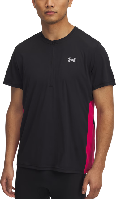 Тениска Under Armour Trail Run Zip Short Sleeve T-Shirt Черно | 1389808-001, 0
