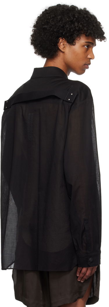 Риза Rick Owens Rick Owens Hollywood Jumbo Fogpocket Outer Shirt Черно | RU01E5240 CV, 2