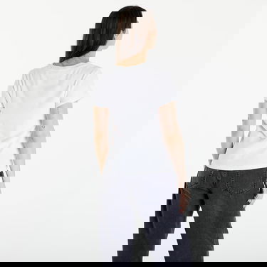 Тениска CALVIN KLEIN Woven Label Rib Slim Short Sleeve Tee Бяло | J20J223358 YAF, 4