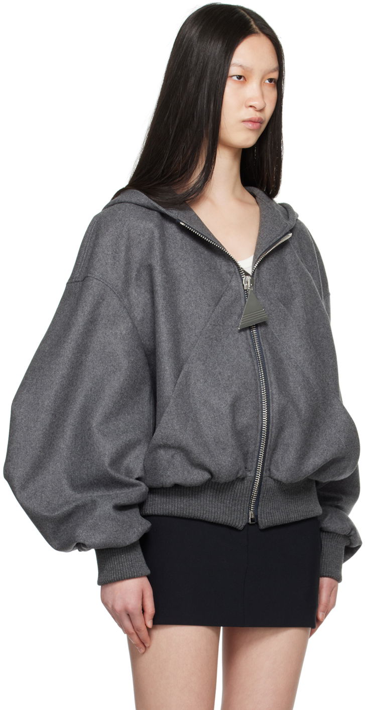 Суитчър The Attico Attico Hooded Bomber Jacket Сиво | 248WCB41 W055, 1